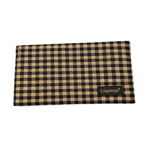 Longaberger Brand Homestead Checker Small Tote and Accessories Set - Picture 4 of 16